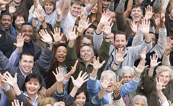 picture of people holding up their hands